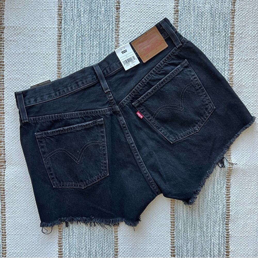 Levi’s 501 Original Wise Up Black High Rise Shorts Women’s Size 32 - Picture 8 of 13